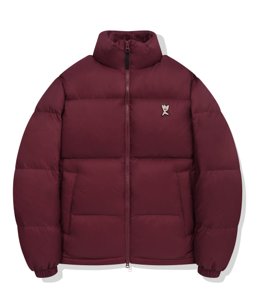 Solid Down Puffin Short Puffer Burgundy