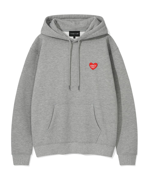 Heart Wappen Fleece-Lined Hooded Gray