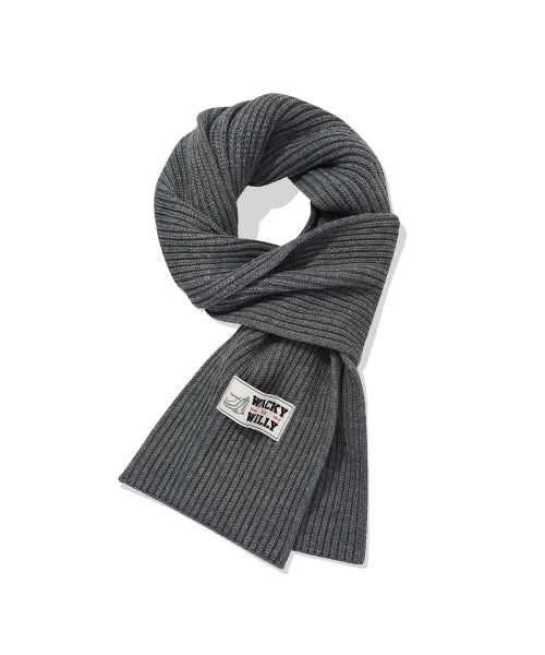 Basic Knit muffler gray