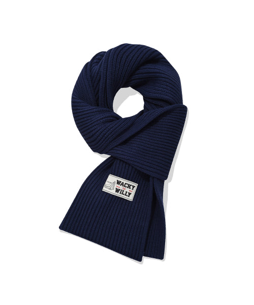 Basic Knit muffler navy