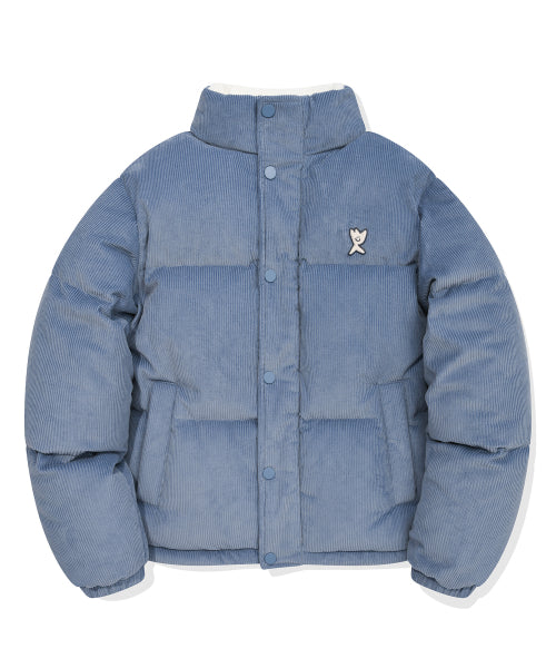 Corduroy Down Puffer Blue
