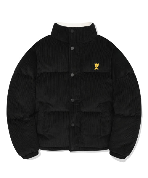 Corduroy Down Puffer Black