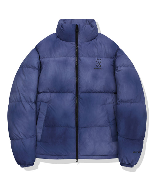 Washing Print Duck-Down Jumper Blue
