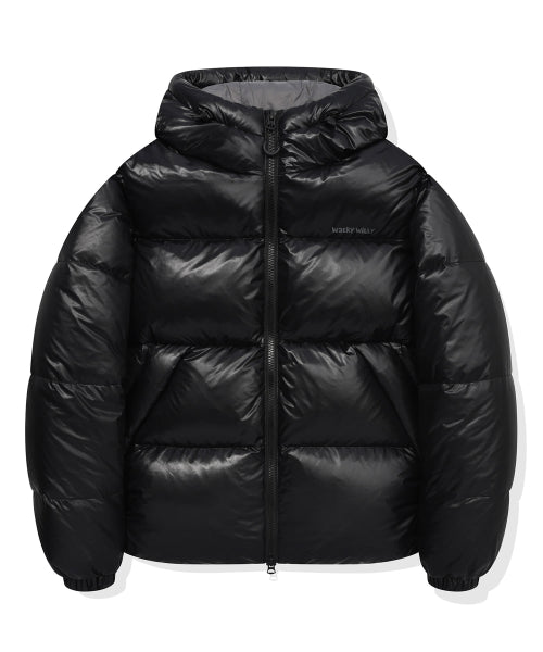 Hooded Duck-Down Jumper Black