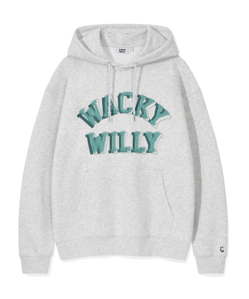 Lettering Graphic Hood Light Gray