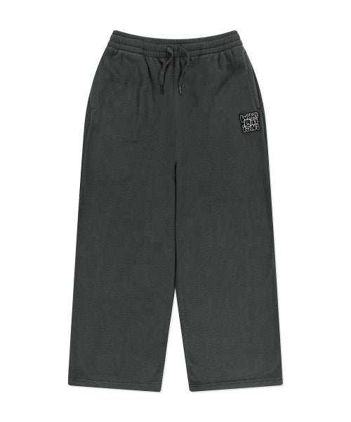 Shumu Wafer Fluffy Wide Pants Charcoal