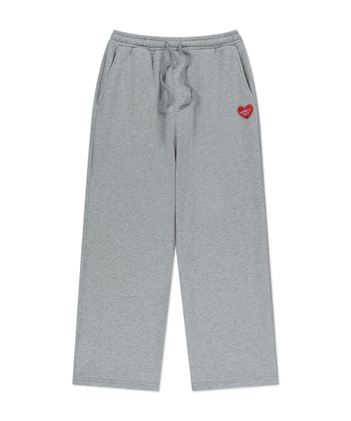 Heart Wappen Wide Pants Gray
