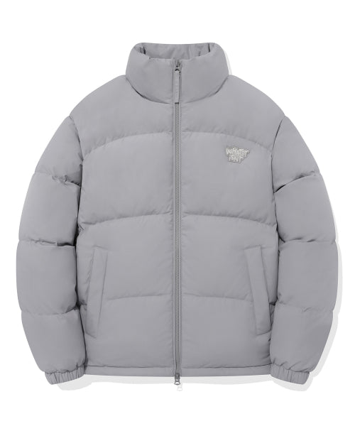 Logo Duck Down Puffin Short Puffer Gray
