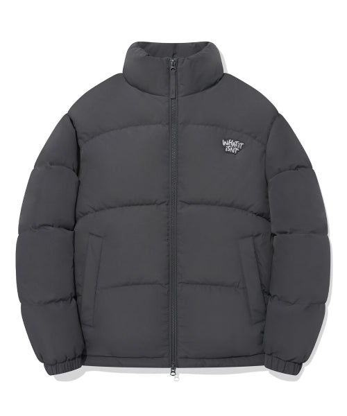 Logo Duck Down Puffin Short Puffer Dark Gray
