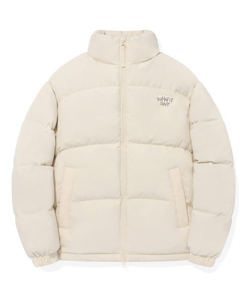 Logo Duck Down Puffin Short Puffer Ivory