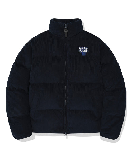 Corduroy Short Puffer Navy