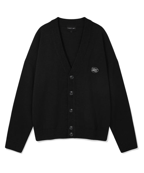 Wappen Knit Cardigan Black