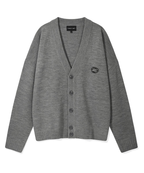 Wappen Knit Cardigan Gray