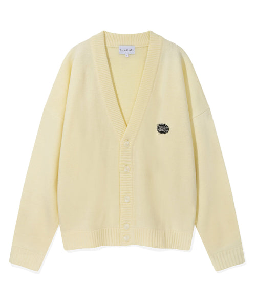 Wappen Knit Cardigan Ivory