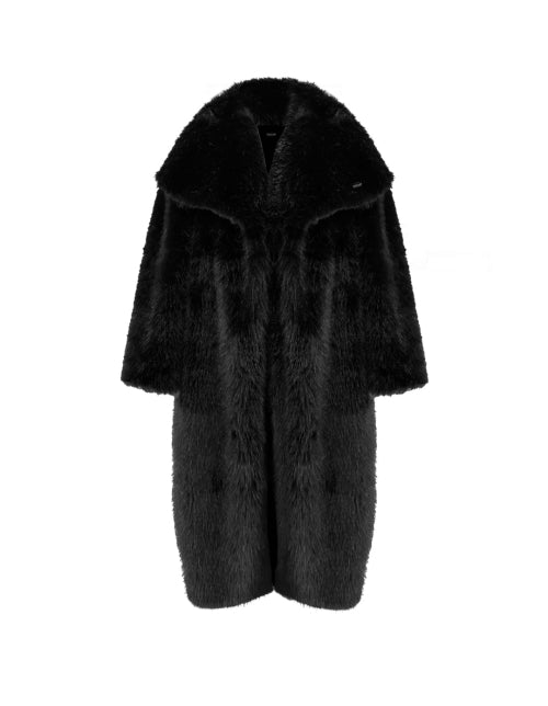 Grizzly fur maxi coat