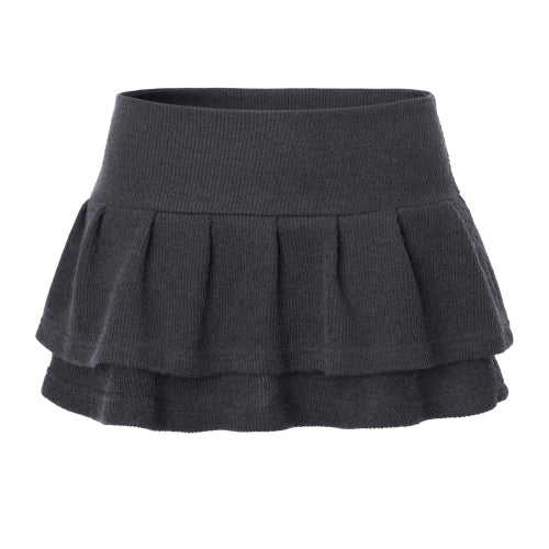 Tuck Skirt Pants (charcoal)