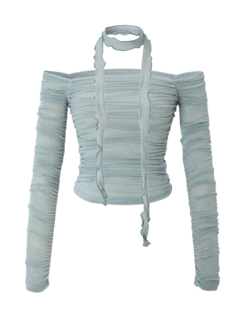Shirring Scarf Top (mint)