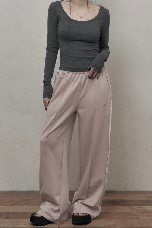Lace Track Pants (pink)
