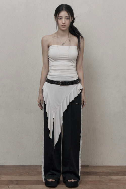 Ruffled Layered Top (ivory)
