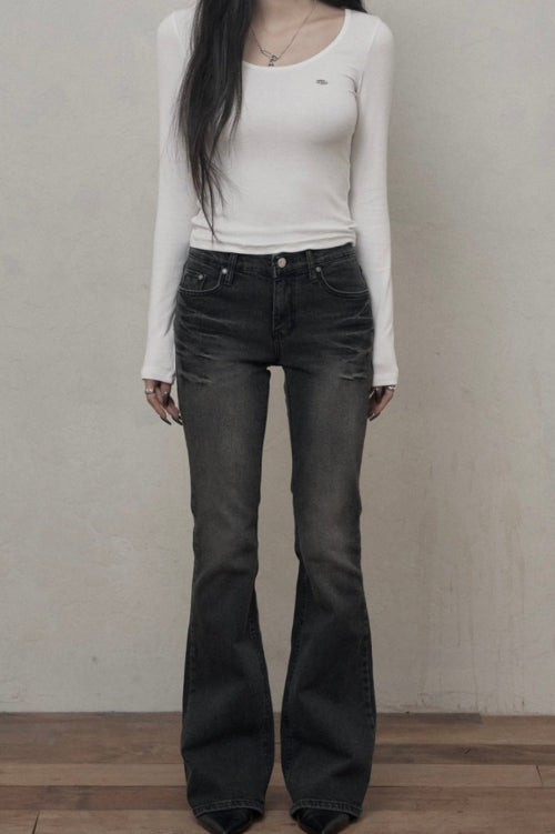 Basic Bootcut Jeans (black)