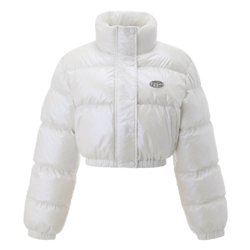 Metal Symbol Glossy Padded Jacket (white)