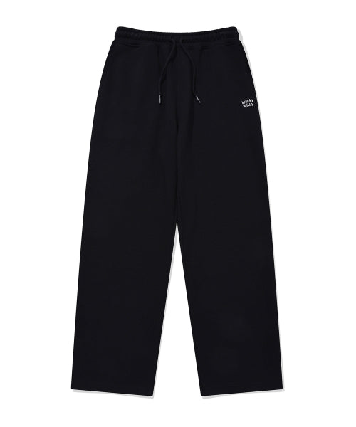 Signature Sweat Semi-Wide Pants Black