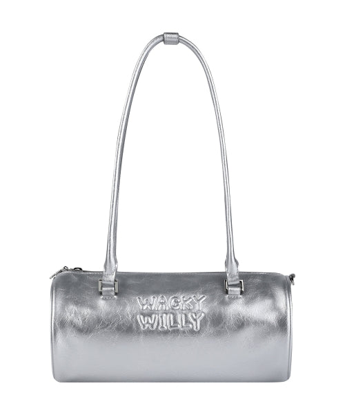 Lily Volume Handle Cylindrical Bag Silver