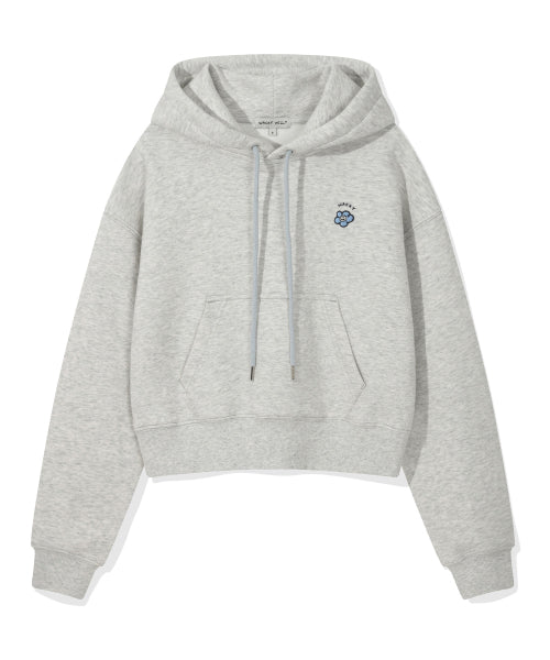 Women's Lily Whappen Cropped Hood Light Gray
