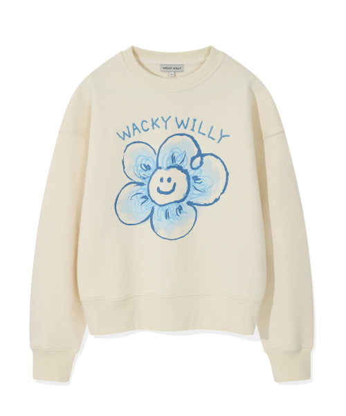 Women's Big Lily Graphic Sweatshirt Cream