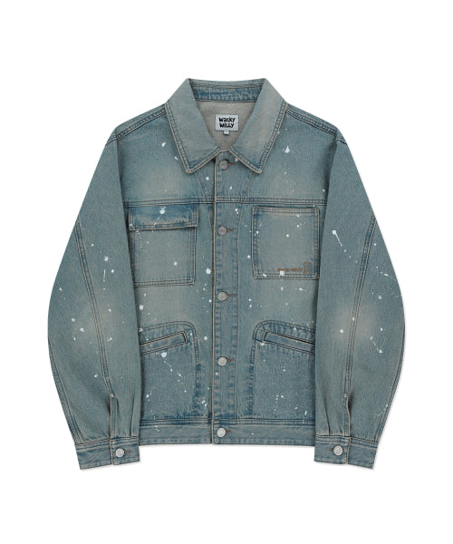 Denim tracker jacket light blue