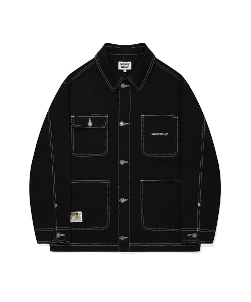 Denim herb jacket black