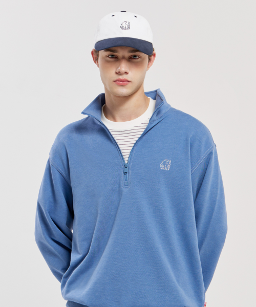 [B-mate] Polar Bear Color Ball Cap_Indigo