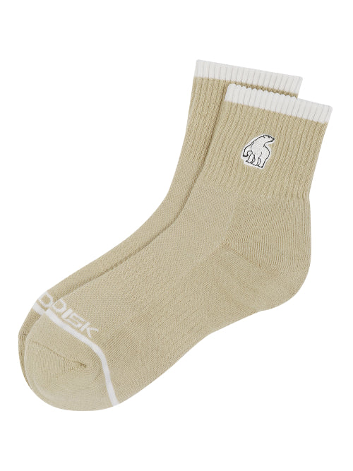 [Signature] Polar Bear Mid Socks_Beige