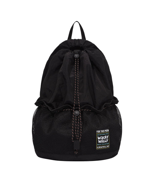 String Draw Backpack Black