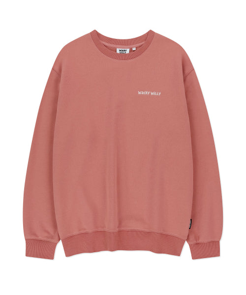 Basic typo logo sweatshirt pink