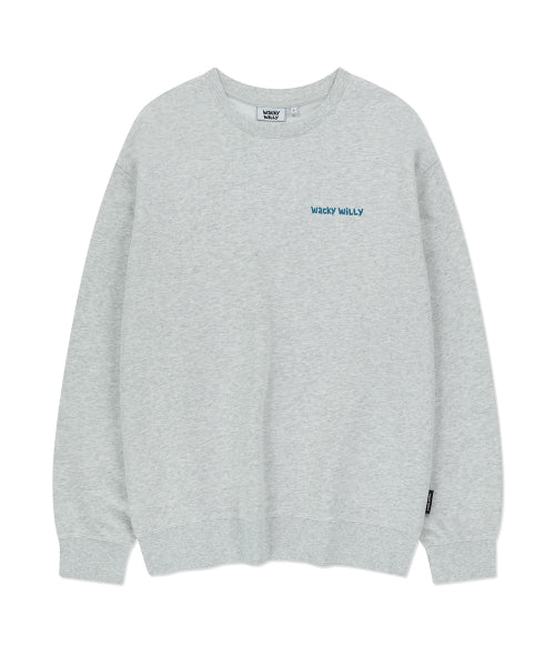 Basic typo logo sweatshirt light gray