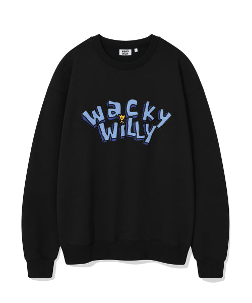 typo graphic one-point sweatshirt black