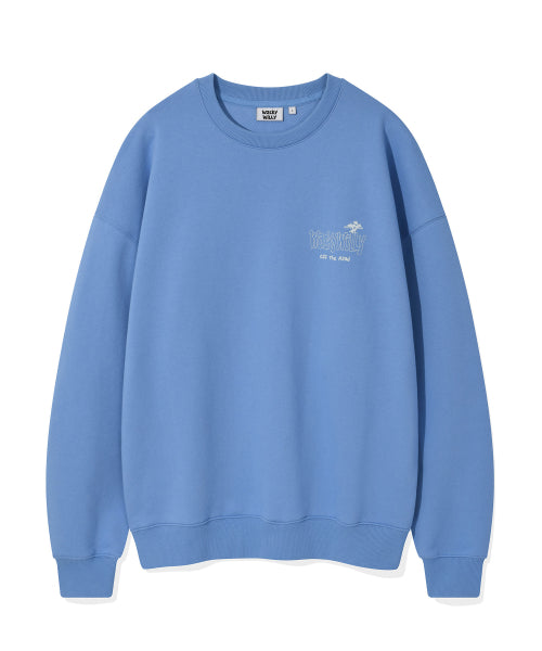 Picture graphic sweatshirt blue