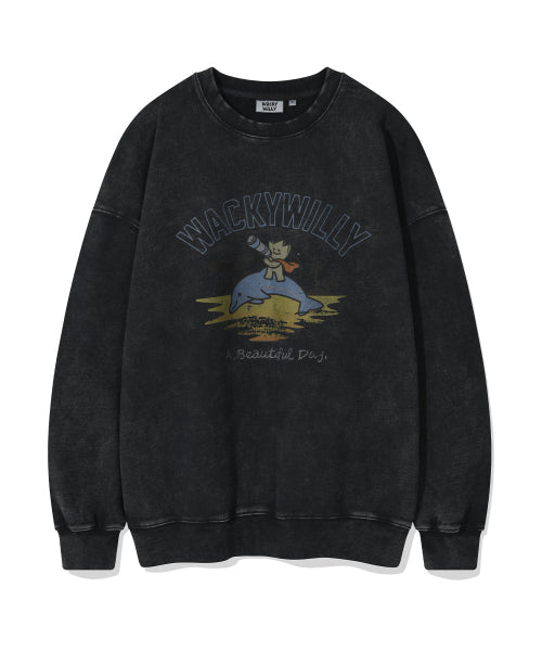 Kiki Washing Graphic Sweatshirt Charcoal
