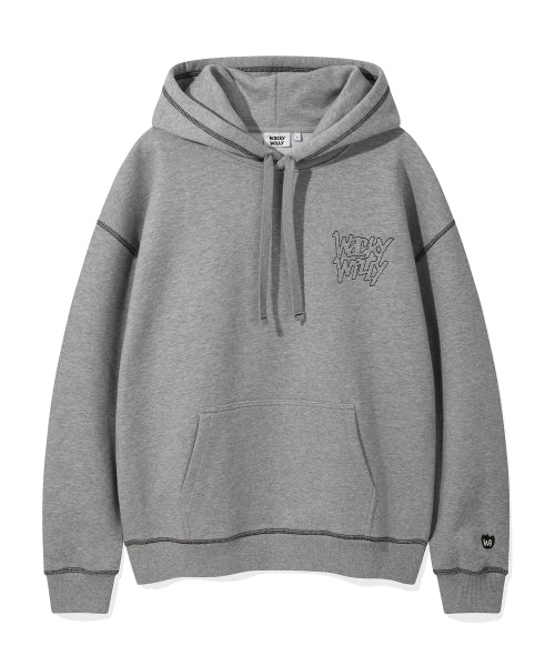 Stitch lettering hooded gray