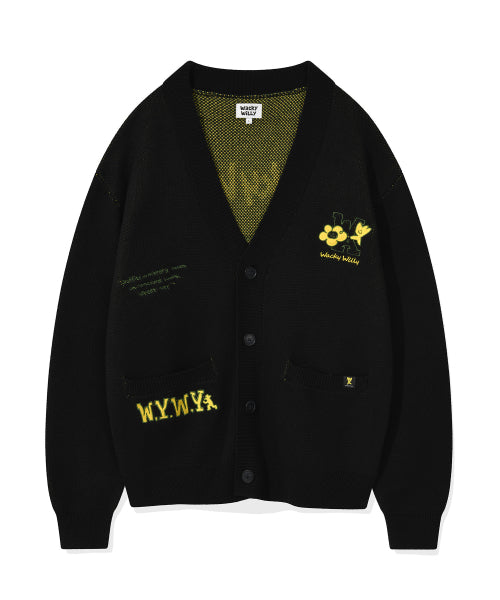 Kiki & Lily Patch V-neck Cardigan Black