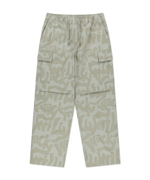 Camouflage Graphic Cargo Pants Ivory