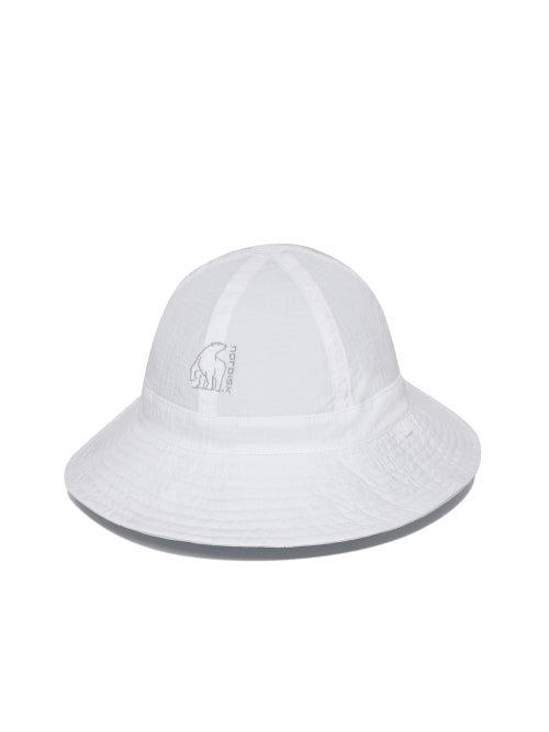 [Whistle Walk] Woven reversible dome hat_White