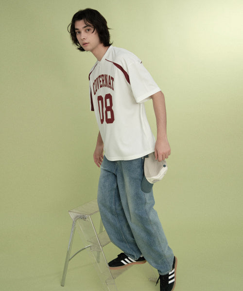 SEMI WIDE-FIT DENIM WASHING CARPENTER PANTS
