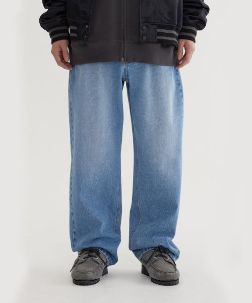REGULAR-FIT WASHING DENIM PANTS