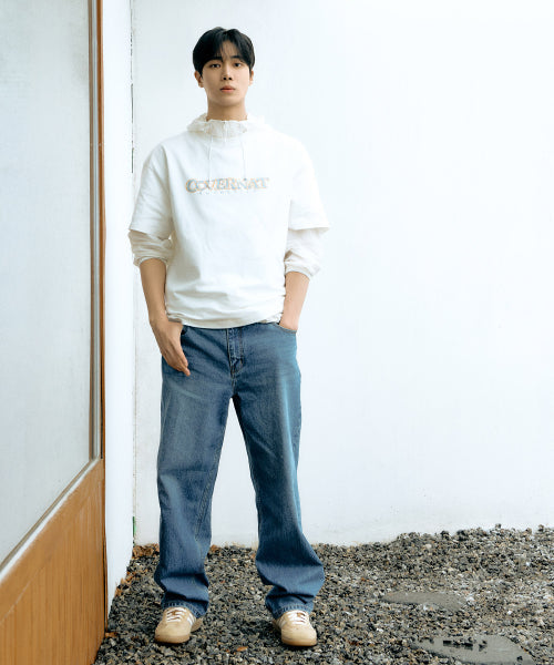 REGULAR-FIT WASHING DENIM PANTS