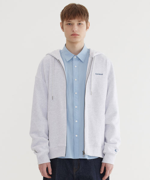 SMALL AUTHENTIC LOGO ZIP-UP HOODIE