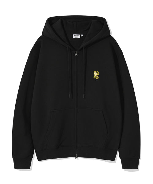 Graphic Kiki Wappen Hood Zip-Up Black