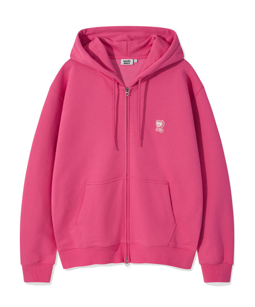 Graphic Kiki Wappen Hood Zip-Up Pink