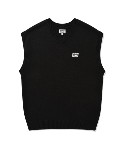 sleeveless logo pullover knit black